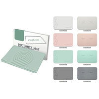 Tapis de séchage en pierre rainurée absorbant l'eau diatomite pierre à eau utilisée pour les savons à main sous-verres tapis de séchage en pierre rectangulaire