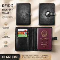 Porte-passeport en cuir PU avec fonction de localisation intégrée – Portefeuille de voyage