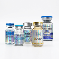 InjexMed fabrique des modèles de conception gratuits pour les étiquettes de flacons de 2 ml et 3 ml, étiquettes de flacons avec impression holographique.