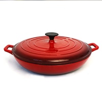 Casserole en fonte émaillée de haute qualité, pot de cuisson pour fruits de mer, style américain, 32 cm, compatible gaz et induction, pour restaurants