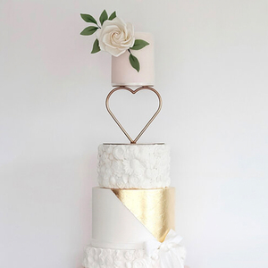 Venta caliente hexágono amor forma dos niveles dorado y blanco pastel soporte para boda cumpleaños pasteles Decoración - Product Image 2