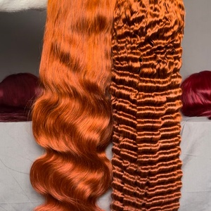 Oferta al por mayor de pelucas de cabello humano con encaje frontal transparente 13*4, en colores Borgoña, Jengibre, Rojo Cereza, con ondas corporales y ondas profundas, para mujeres negras. - Product Image 6