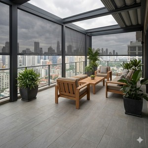 Tende a Rullo Motorizzate Senza Insetti per Esterni, Protezione dal Sole Antivento, Schermo Traspirante in Rete per Patio e Pergola - Product Image 6