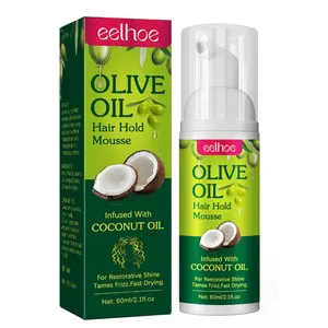 Eelhoe nhanh khô dầu ô liu tạo kiểu tóc phun phục hồi tỏa sáng chống xoăn cứng tạo kiểu tóc phun tạo hình tóc bọt sáp