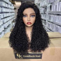 Perruques en cheveux humains avec dentelle frontale HD 5x5, cheveux indiens bruts, boucles pixie, cuticules alignées, double trame super épaisse, pré-épilées