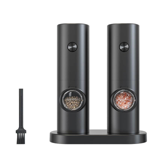 Stainless Steel Automatic Salt <b>Pepper</b> Shakers Set Electric Rechargeable <b>Grinder</b> White Ceramic Adjustable Coarseness Eco-Friendly - Product Image 5