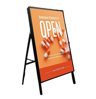 Boîte à lumière publicitaire ultra-mince en aluminium sur mesure, étanche, pour studio photo, affichage vertical sur pied, panneau 'A'