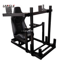Simulador de Movimiento, Perfil de Aluminio 4080, Soporte para 3 Pantallas, Soporte para Volante y Asiento, Silla de Simulación de Carreras, Sim Rig DIY