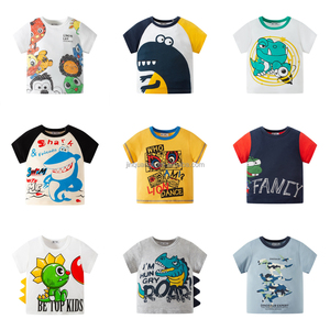 2026 Children's Short Sleeved New Cartoon <strong>Dinosaur</strong> Color Blocked Boys' T-shirt Summer Baby <strong>Top</strong> Cotton Wholesale - Product Image 6