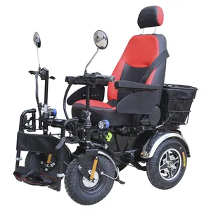 All Terrain Elektro rollstühle mit Fat Knobby Reifen Off Road Rollstuhl Power chair Starke Power Offroad Räder für