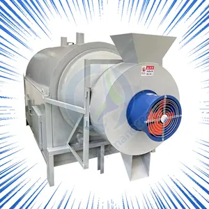 Secadora de tambor rotativa de heces de frijol de alta eficiencia, secadora de rodillos de tambor de grano de escoria de soja