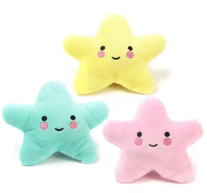 <b>Soft</b> Cotton Plush Dog Chew <b>Toy</b> <b>Stuffed</b> Shape Small Star Interactive Cat Dogs Puppy Squeaky <b>Toys</b> Training Teeth Cleaning - Product Image 3