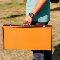 Table de Mahjong pliable en bois massif portable |   Jeu de Mahjong américain de luxe moderne pour l'extérieur et les voyages