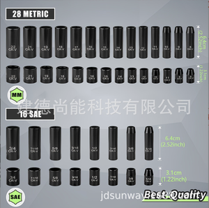50-Piece 1/4-Inch Drive Socket Ratchet Wrench <b>Set</b> Metric Bit Hand <b>Tools</b> Hard Case OEM Auto Repair <b>Garden</b> 50pcs 50- - Product Image 6