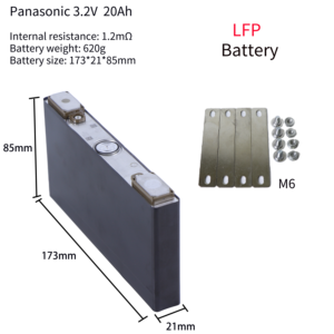 แบตเตอรี่ลิเธียมไอออนแบบแท่งปริซึม LFP 3.2V 20Ah อัตราการคายประจุสูง 25C 30C ลดราคาพิเศษ - Product Image 3