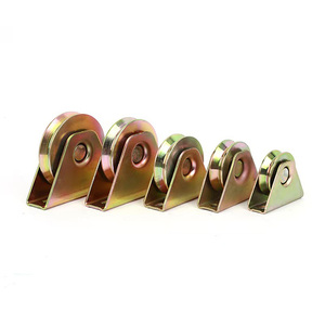 Roulettes de porte coulissante en <span class=keywords><strong>acier</strong></span> galvanisé à rainures en V, Y, U <span class=keywords><strong>pour</strong></span> <span class=keywords><strong>rail</strong></span> de sol, roulettes de porte pliante - Product Image 1