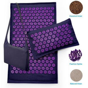 Jstar çevre dostu organik pamuk ve keten hindistan cevizi akupressur matı ve yastık Yoga ve Fitness kullanımı için özel Logo kare S - Product Image 6