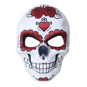 Maschera con Stampa Digitale Teschio per il Giorno dei Morti Messicano, Festival dei Fantasmi, Decorazione per Carnevale e Atmosfera Festiva - Product Image 1