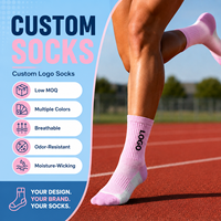 Chaussettes de sport en coton tricotées avec logo OEM, écologiques, respirantes, pour le basketball, la gym, l'entraînement, chaussettes de sport mi-mollet personnalisées, unisexes