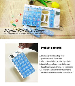 7 Ngày Hàng Tuần kỹ thuật số Pill Organizer 28 ngăn thông minh Pill kế hoạch Pill hộp thuốc Trường hợp với nhắc nhở hẹn giờ hộp thuốc - Product Image 2