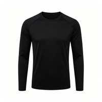 Vente en gros de t-shirts de sport à manches longues personnalisés pour hommes, 100% polyester, à séchage rapide, anti-transpiration, vêtements de sport en gros pour équipes, OEM