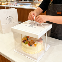 Boîte à gâteau de 4 pouces, boîte à gâteau de 6 pouces, boîte à gâteau de 8 pouces, boîte à gâteau de 10 pouces, boîte d'emballage pour gâteau d'anniversaire, boîte à gâteau transparente, boîte à gâteau personnalisée
