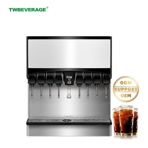 Distributeur de soda silencieux TWBEVERAGE avec machine à glaçons intégrée pour café et bar - Product Image 4