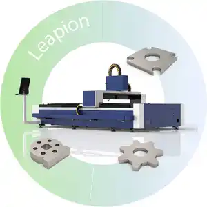 آلة قطع المعادن بليزر Leapion بقدرة 1000 واط و1500 واط و2000 واط، ماكينة قطع بألياف الليزر لألواح المعادن يتم التحكم الرقمي بها باستخدام الحاسوب