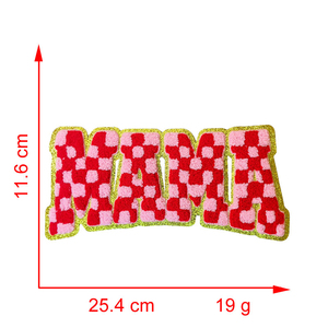 2025 nouveau Design grande taille chenille Patch fer le jour de la Saint-Valentin bébé amour plus foudre maman cerise coeur baiser - Product Image 6