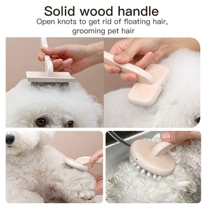Spazzola <span class=keywords><strong>Slicker</strong></span> da Toelettatura per Cani e Gatti con Perni Lunghi in Legno e Logo Personalizzato all'Ingrosso - Product Image 4