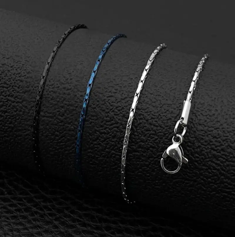 Tối Giản Chữ Thập Búa Vuông Chuỗi Vòng Cổ 18K Vàng Mạ Thép Không Gỉ Choker Bán Buôn Mens Đồ Trang Sức