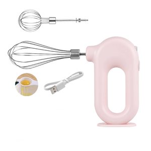 Batteur électrique Outil de pâtisserie à domicile Mini batteur à <span class=keywords><strong>main</strong></span> Nouveau mélangeur à pâte pour gâteaux Rose Meilleurs mélangeurs de 2024 - Product Image 1