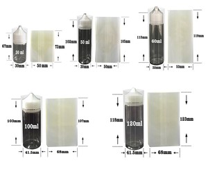 투명 PVC 열 수축 랩 광택 표면 부드러운 천공 수축 밴드 투명 30ml 유리 스포이드 병 - Product Image 6