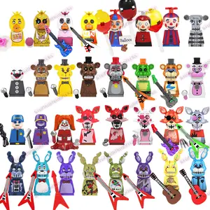 KOPF bloque FNAF juego de terror figura juguete Freddy Bunny Chica Foxy Spintraft Bonnie bloques de construcción figura juguete ladrillos