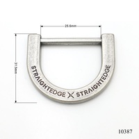 Anillo en D Chapado en Oro, Grabado Personalizado, Anillo en D Plano de Aleación de Zinc Sólido para Bolsos de Cuero, Llaveros y Cordones