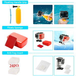 Kit de accesorios de Cámara de Acción al por mayor de fábrica para <span class=keywords><strong>Go</strong></span> <span class=keywords><strong>Pro</strong></span> Heros11 10 9 <span class=keywords><strong>8</strong></span> 7 6 5 4 3 Xiao Yi 4K negro plata 12 - Product Image 5