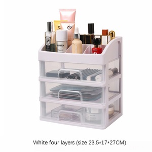 化粧品口紅用引き出し付きプラスチック大容量デスクケースジュエリーメイクアップブラシ収納クリアメイクアップオーガナイザー - Product Image 6