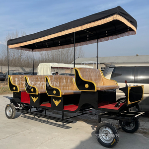 Calèche royale électrique sans chevaux, design vintage européen avec auvent, siège de luxe pour cérémonie de mariage, navette de parc d'attractions - Product Image 2