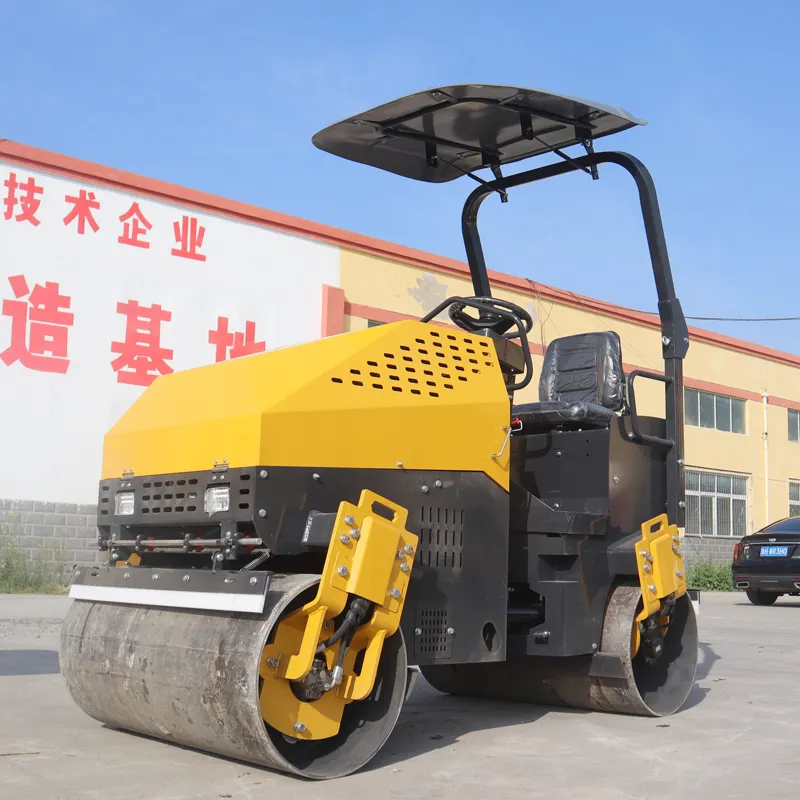 Full Hydraulic Road Roller 1.2 Ton 1.5 Ton 2.5 Ton 5 Ton Compact Vibrating Roller Diesel Road Roller for Sale