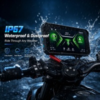 Bestsonic 5 inci Navigasi Motor Nirkabel panggilan bebas genggam streaming musik CarPlay & Android Auto Layar yang Dibuat untuk Pengendara