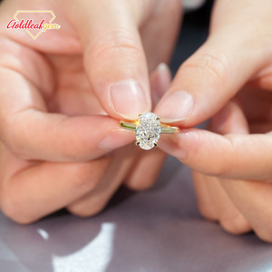 Diamante Cultivado en Laboratorio de Corte Ovalado de 8 Quilates Personalizado, Oro Amarillo de 18k, Color DEF, Certificado IGI, para Boda, para Mujer - Product Image 2