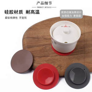 Almohadilla de silicona con ventosa de doble cara para cuencos de comida para bebés, antideslizante, con fuerte agarre, posavasos de fijación para vajilla, forma circular - Product Image 5