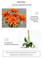 Bouquet de fleurs artificielles Dahlia, 6 têtes, Dahlia Pinnata au toucher réel, en gros, pour mariage, décoration intérieure, centre de table, couleurs mélangées