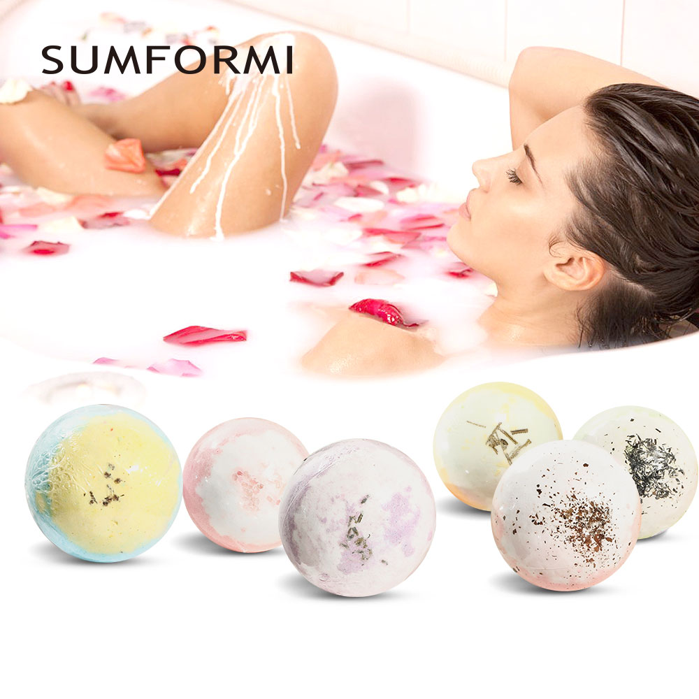 Sumform OEM Радужные облака пузырьки ювелирные изделия игрушка Бомба для ванны соль для детей на заказ физер шар дисплей Сделай Сам сюрприз Fizzies цветы натуральные
