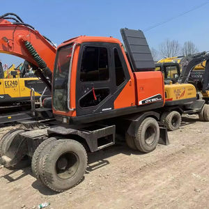 Excavadora de ruedas Doosan 150 usada confiable con capacidad de 15 toneladas Horas DE TRABAJO bajas Componentes principales-Motor Engine Gear para la venta - Product Image 1