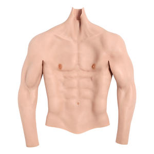 Venta caliente simulación rendimiento ropa desgaste ocho músculos <span class=keywords><strong>abdominales</strong></span> pecho de silicona falso músculo pectoral para hombres - Product Image 3