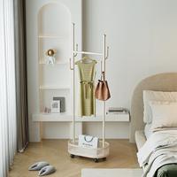 Porte-vêtements sur pied en métal, support de rangement et de suspension pour vêtements domestiques avec étagère à chaussures