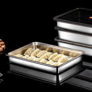 Boîte de conservation en acier inoxydable pour raviolis, boîte de congélation réutilisable, empilable, pour réfrigérateur de cuisine, boîte de rangement pour raviolis - Product Image 6