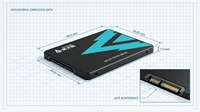SSD SATA III 2.5 Inci 500MB/s 128GB 256GB 512GB 1TB Internal Solid State Drive 3D NAND untuk Peningkatan PC Desktop Laptop