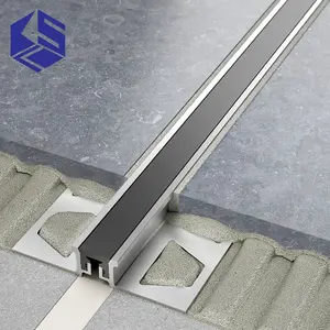 Aluminum metal rubber floor construction ceramic decoration <strong>expansion</strong> <strong>joint</strong> <strong>cover</strong> stainless steel movement <strong>expansion</strong> tile trim accessories 304 t - Product Image 2